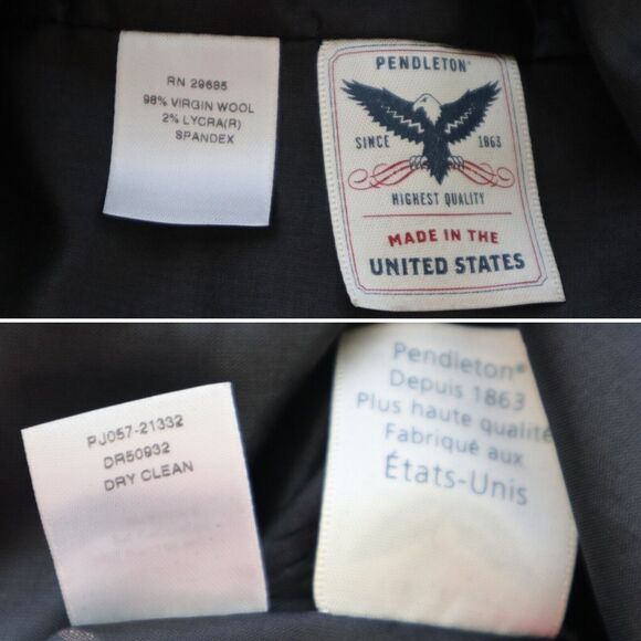 Vintage Pendleton Size Petite 4 Stretch Wool Sheath Dress Black - Picture 10 of 10